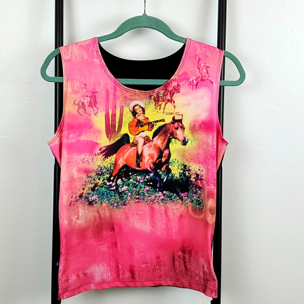 Vintage Rockmount Ranch Wear Cowboy Western crop top shirt women size S?